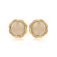 Pendientes de Aleación Bañado en Oro con Cristal Emporia® Blanco