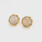 Pendientes de Aleación Bañado en Oro con Cristal Emporia® Blanco