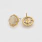 Pendientes de Aleación Bañado en Oro con Cristal Emporia® Blanco