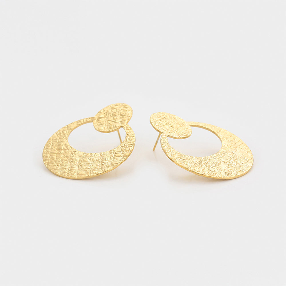 Pendientes de Aleación Bañado en Oro