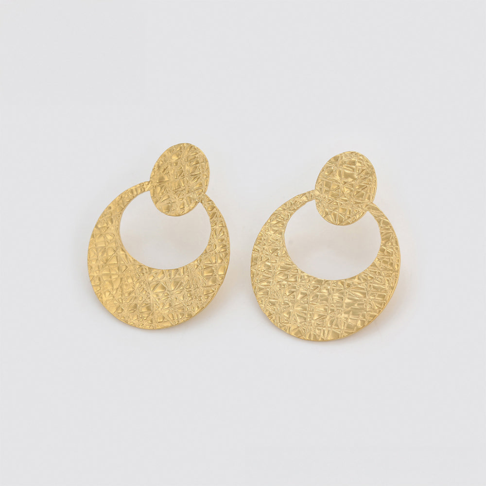 Pendientes de Aleación Bañado en Oro 4 
