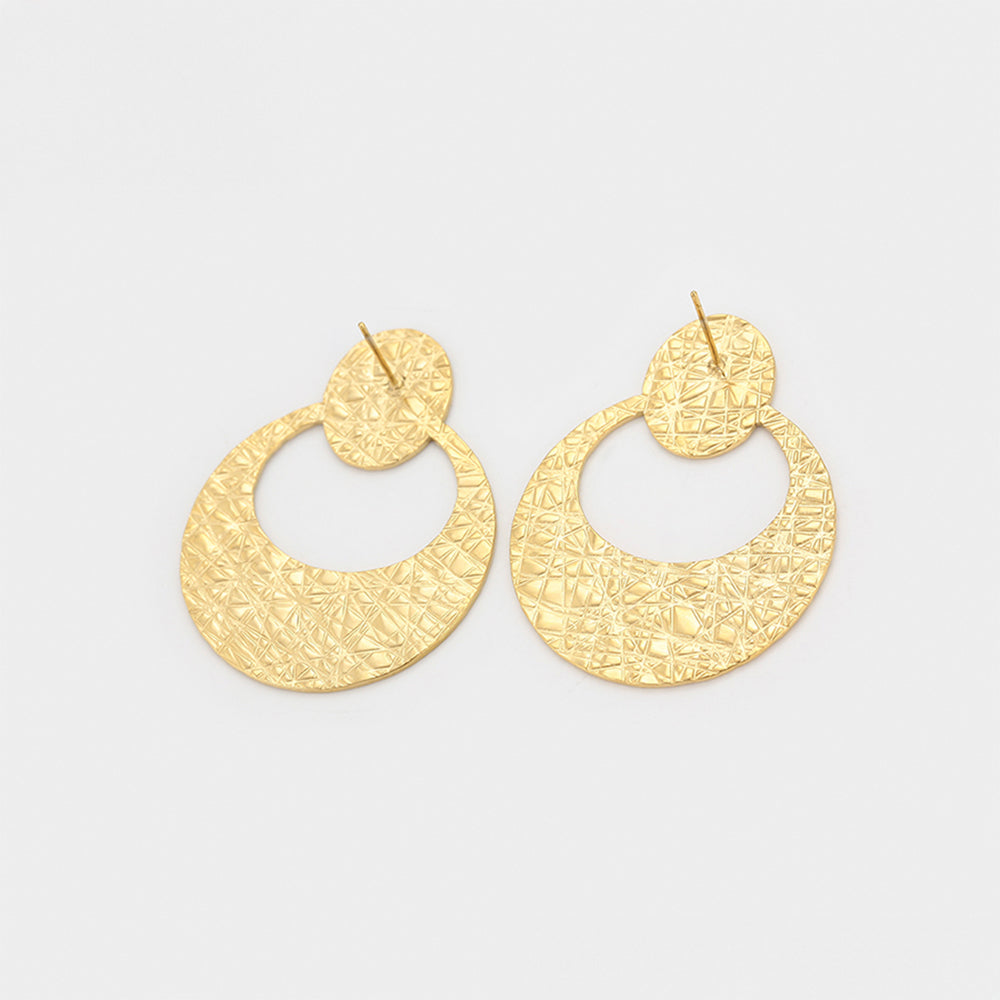 Pendientes de Aleación Bañado en Oro 6 