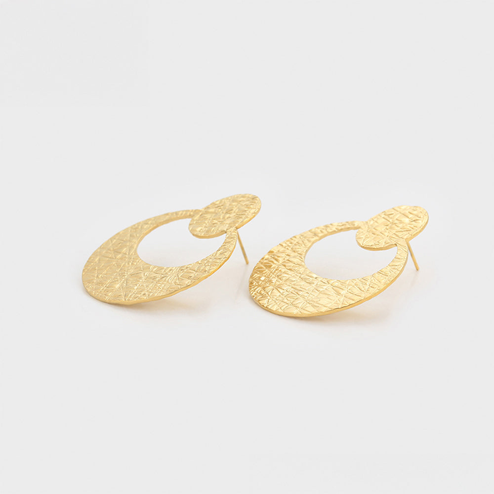 Pendientes de Aleación Bañado en Oro
