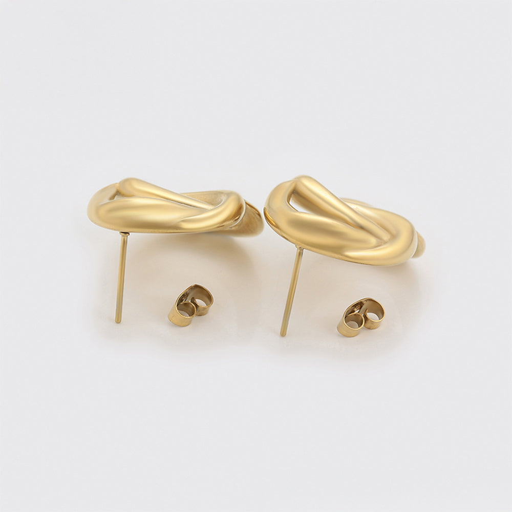 Pendientes de Aleación Bañado en Oro