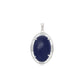 Colgante de Aleación Bañado en Oro con Cristal Emporia® Azul y Cristal Emporia® Blanco