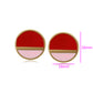 Pendientes de Aleación Bañado en Oro con Cristal Emporia® Rojo y Cristal Emporia® Rosa