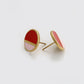 Pendientes de Aleación Bañado en Oro con Cristal Emporia® Rojo y Cristal Emporia® Rosa