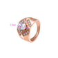 Anillo de Aleación Bañado en Oro con Cristal Emporia® Blanco