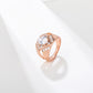 Anillo de Aleación Bañado en Oro con Cristal Emporia® Blanco