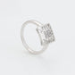 Conjunto de Aleación Bañado en Oro con Cristal Emporia® Blanco ( Pendientes +Anillo )