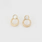 Pendientes de Aleación Bañado en Oro con Cristal Emporia® Blanco