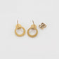 Pendientes de Aleación Bañado en Oro con Cristal Emporia® Blanco