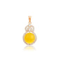 Colgante de Aleación Bañado en Oro con Cristal Emporia® Amarillo y Cristal Emporia® Blanco