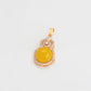 Colgante de Aleación Bañado en Oro con Cristal Emporia® Amarillo y Cristal Emporia® Blanco