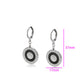 Pendientes de Aleación Bañado en Oro con Cristal Emporia® Blanco y Cristal Emporia® Negro
