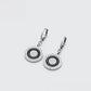 Pendientes de Aleación Bañado en Oro con Cristal Emporia® Blanco y Cristal Emporia® Negro