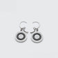 Pendientes de Aleación Bañado en Oro con Cristal Emporia® Blanco y Cristal Emporia® Negro
