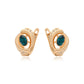 Pendientes de Aleación Bañado en Oro con Cristal Emporia® Verde