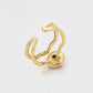 Anillo de Aleación Bañado en Oro con Cristal Emporia® Rojo