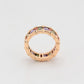 Anillo de Aleación Bañado en Oro con Cristal Emporia® Púrpura y Cristal Emporia® Rosa