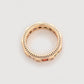 Anillo de Aleación Bañado en Oro con Cristal Emporia® Rojo y Cristal Emporia® Púrpura