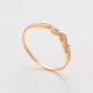 Pulsera de Aleación Bañado en Oro con Cristal Emporia® Blanco