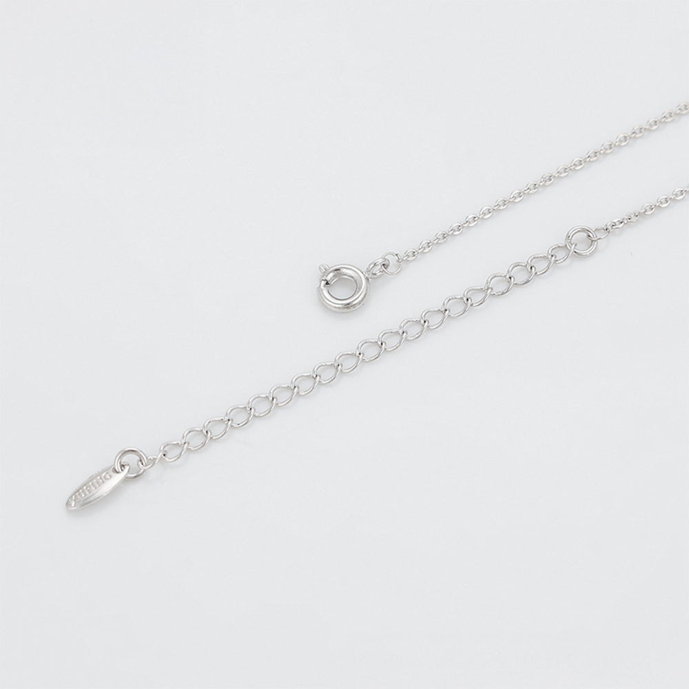 Collar de Aleación Bañado en Oro con Cristal Emporia® Azul y Perla de cristal 7 