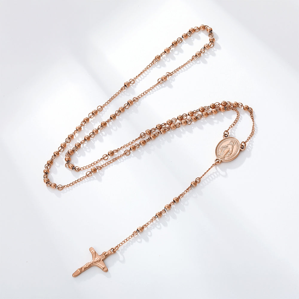Cruz Collar de Aleación Bañado en Oro ( Collar )