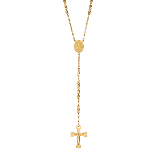 Cruz Collar de Aleación Bañado en Oro ( Collar )