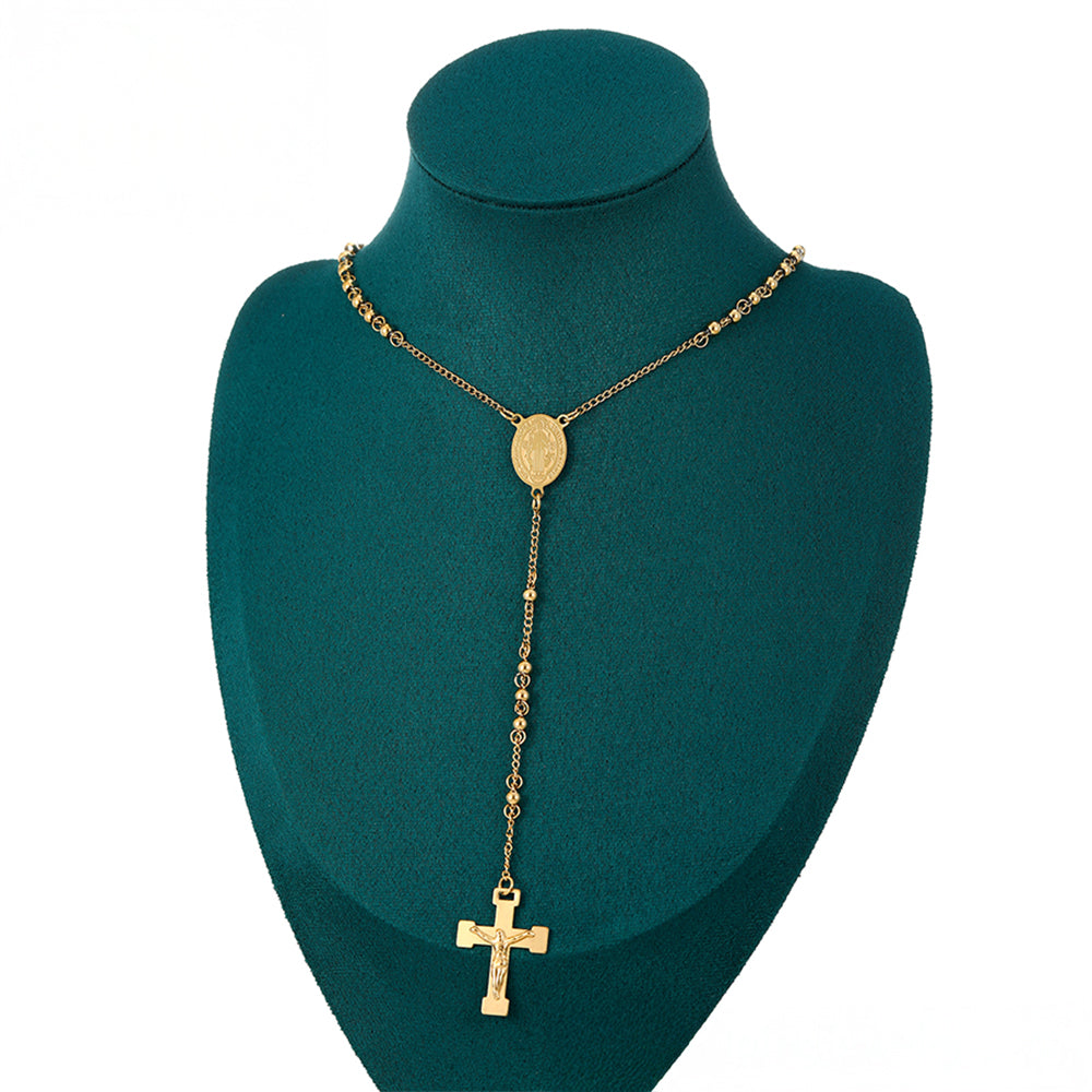 Cruz Collar de Aleación Bañado en Oro ( Collar ) 8 