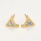 Conjunto de Aleación Bañado en Oro con Cristal Emporia® Blanco ( Collar +Pendientes )