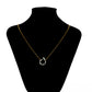 Conjunto de Aleación Bañado en Oro con Cristal Emporia® Verde y Cristal Emporia® Blanco ( Collar +Pendientes )