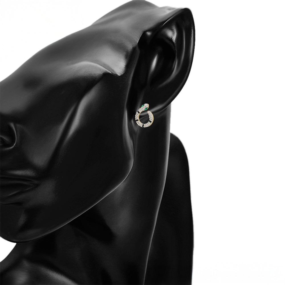 Conjunto de Aleación Bañado en Oro con Cristal Emporia® Verde y Cristal Emporia® Blanco ( Collar +Pendientes ) 4 