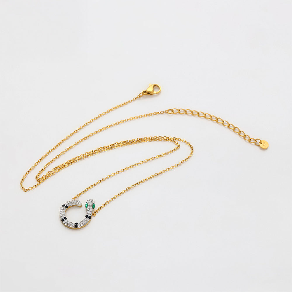 Conjunto de Aleación Bañado en Oro con Cristal Emporia® Verde y Cristal Emporia® Blanco ( Collar +Pendientes ) 7 