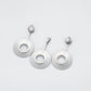 Conjunto de Aleación Bañado en Oro ( Pendientes +Colgante )