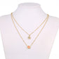 Conjunto de Aleación Bañado en Oro con Cristal Emporia® Rosa y Cristal Emporia® Blanco ( Collar +Pulsera )