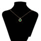 Conjunto de Aleación Bañado en Oro con Cristal Emporia® Verde y Perla de cristal ( Pendientes +Anillo +Colgante )