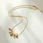 Collar de Aleación Bañado en Oro con Cristal Emporia® Verde y Cristal Emporia® Rojo