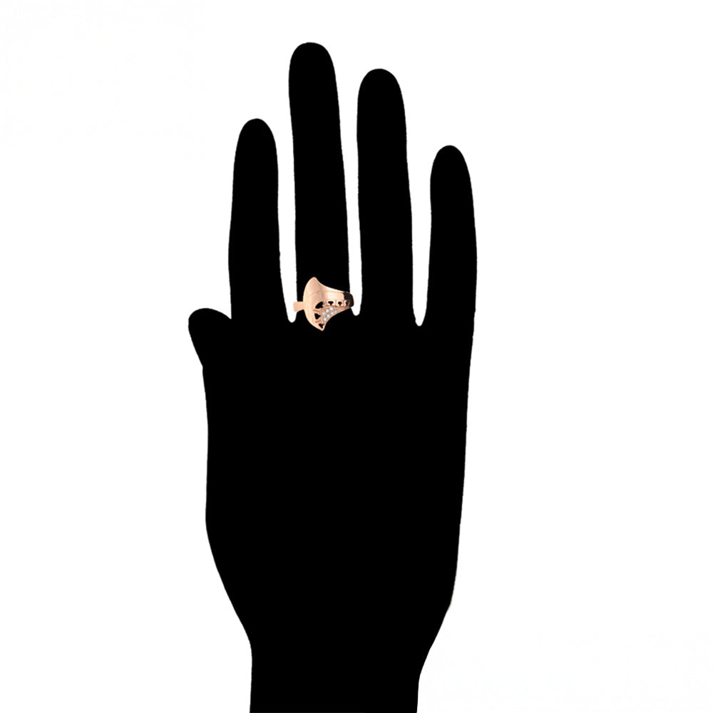 Conjunto de Aleación Bañado en Oro con Cristal Emporia® Blanco ( Pendientes +Anillo ) 3 