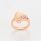 Conjunto de Aleación Bañado en Oro con Cristal Emporia® Blanco ( Pendientes +Anillo )