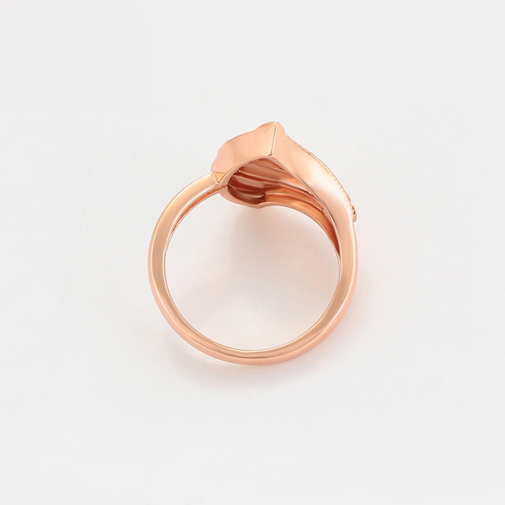 Conjunto de Aleación Bañado en Oro con Cristal Emporia® Blanco ( Pendientes +Anillo ) 9 