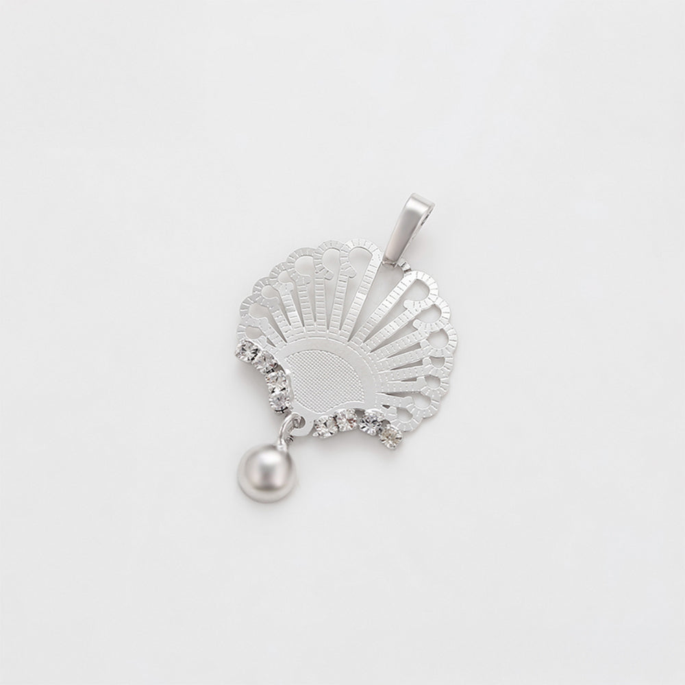 Conjunto de Aleación Bañado en Oro con Cristal Emporia® Blanco ( Pendientes +Colgante )