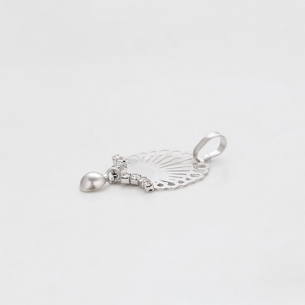Conjunto de Aleación Bañado en Oro con Cristal Emporia® Blanco ( Pendientes +Colgante )