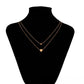 Conjunto de Aleación Bañado en Oro ( Collar +Pulsera )