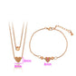 Conjunto de Aleación Bañado en Oro ( Collar +Pulsera )