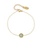 Pulsera de Aleación Bañado en Oro con Cristal Emporia® Verde