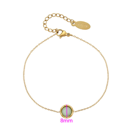 Pulsera de Aleación Bañado en Oro con Cristal Emporia® Verde