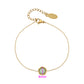 Pulsera de Aleación Bañado en Oro con Cristal Emporia® Verde
