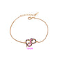 Pulsera de Aleación Bañado en Oro con Cristal Emporia® Rojo y Cristal Emporia® Verde