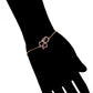 Pulsera de Aleación Bañado en Oro con Cristal Emporia® Rojo y Cristal Emporia® Verde